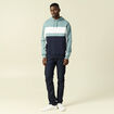 Sweat &agrave; capuche manches longues bleu gris homme