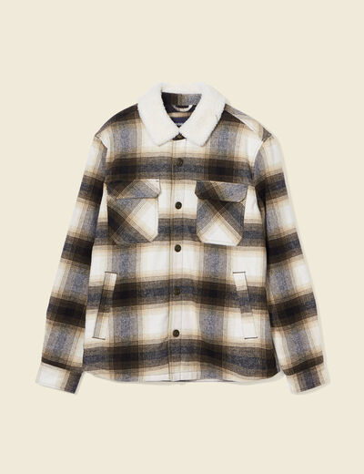Veste surchemise ample ecru homme