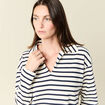 T-shirt manches longues bleu femme