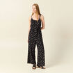 Combinaison pantalon bretelles noir femme