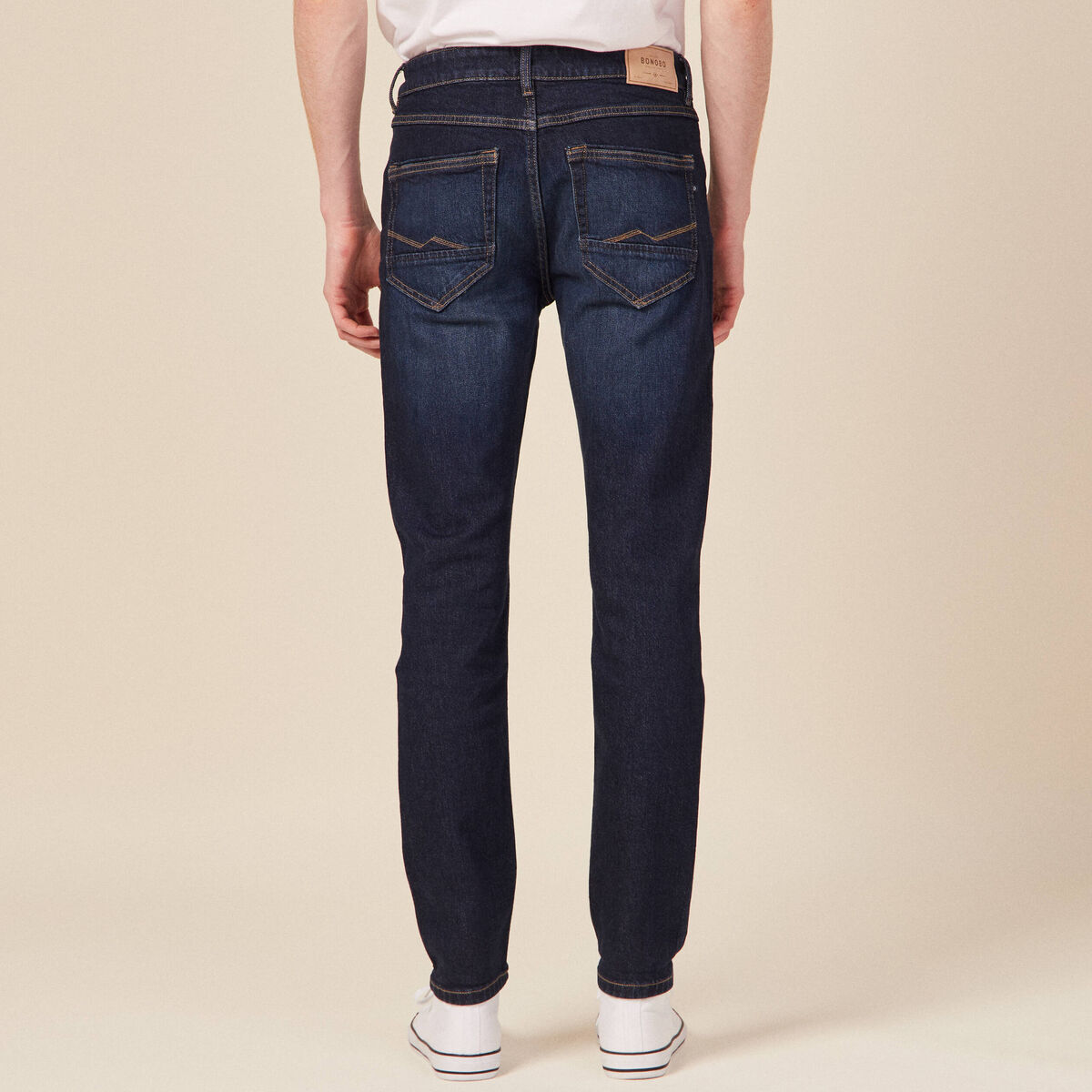 Jeans slim 5 poches denim brut homme