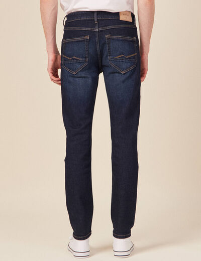 Jeans slim 5 poches denim brut homme