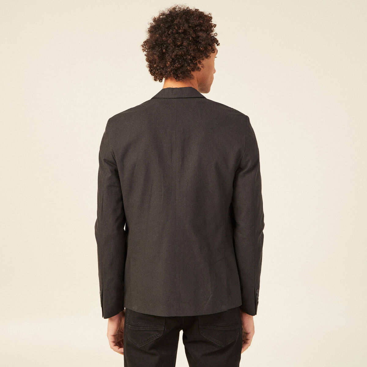 Veste blazer boutonnée noir homme