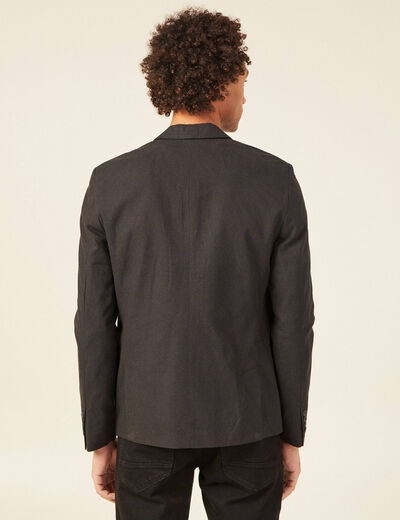 Veste blazer boutonnée noir homme