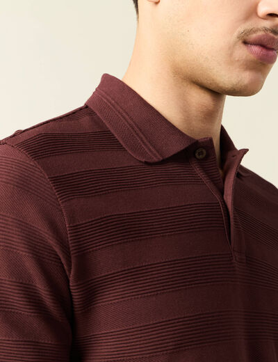 Polo manches courtes bordeaux homme
