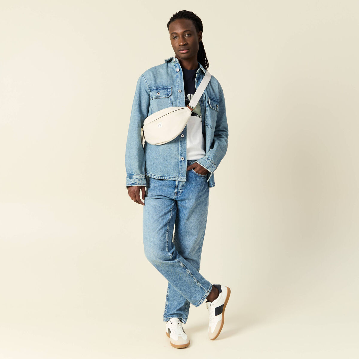 T-shirt manches courtes ecru homme