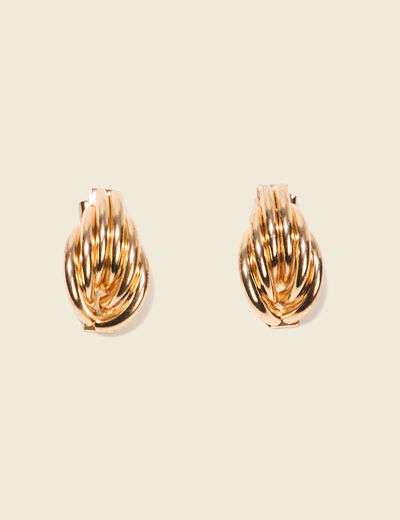 Boucles d'oreilles clous couleur or femme