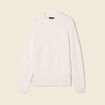 Pull manches longues torsades ecru homme