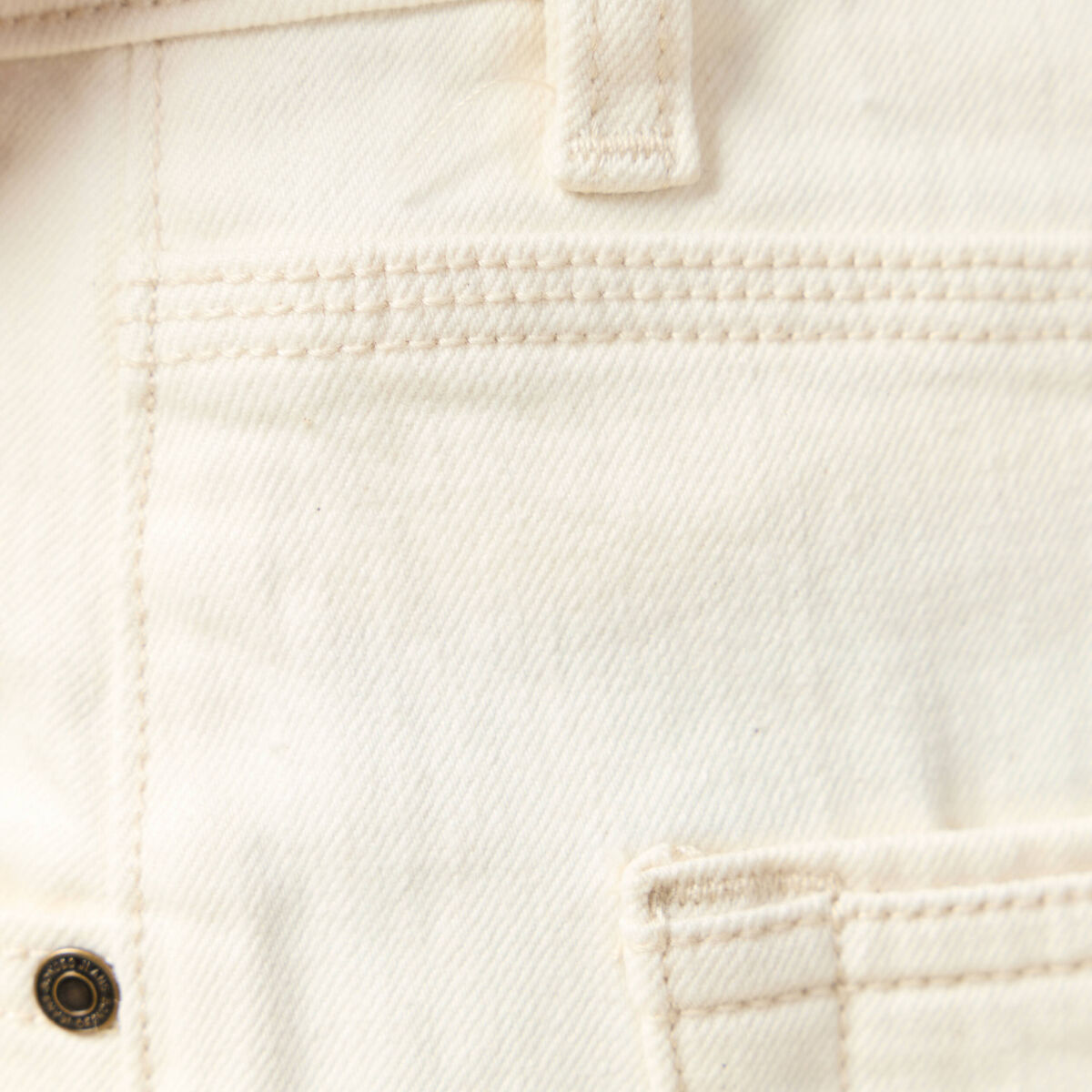 Jeans straight 5 poches ecru homme
