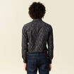 Chemise cintr&eacute;e en coton manches longues noir homme