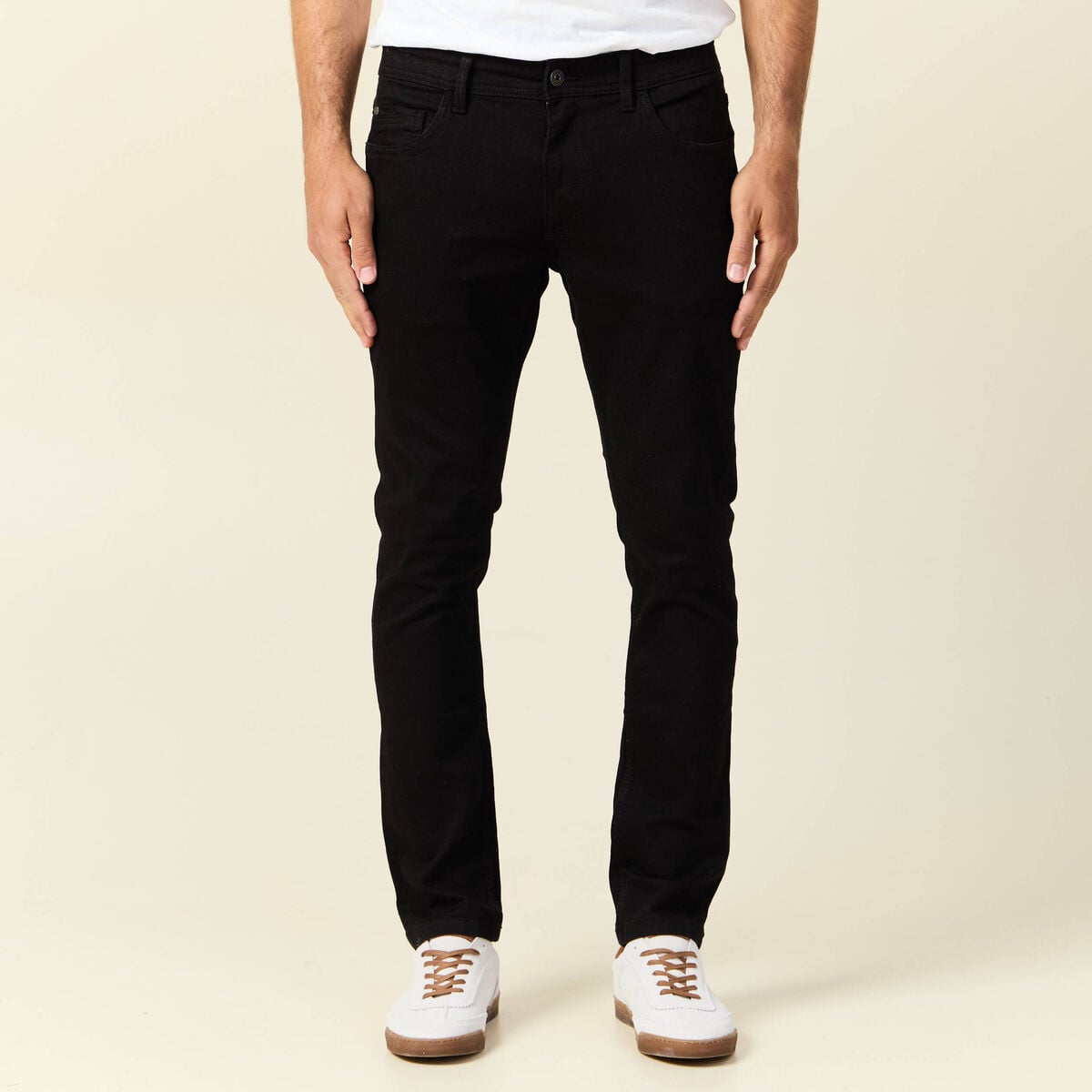 Jeans slim longueur 30 denim noir homme