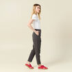 Pantalon cigarette gris femme