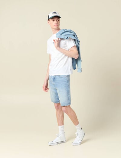 T-shirt manches courtes cintré blanc homme