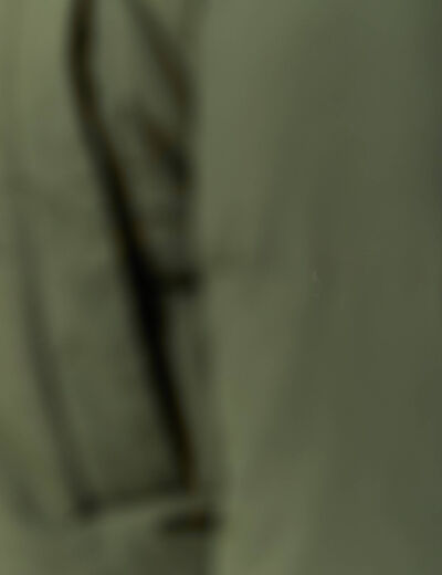 Parka longue droite &agrave; capuche vert kaki homme