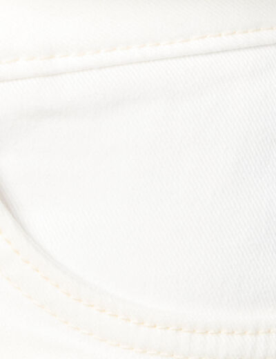 Short mom éco-responsable denim blanc femme