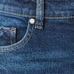Jeans large taille haute denim brut femme