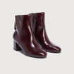Bottines &agrave; talon prune femme