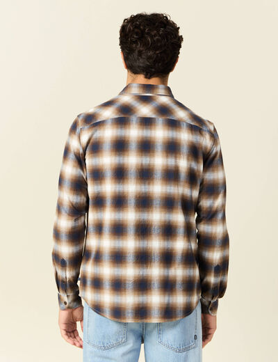 Chemise manches longues bleu marine homme