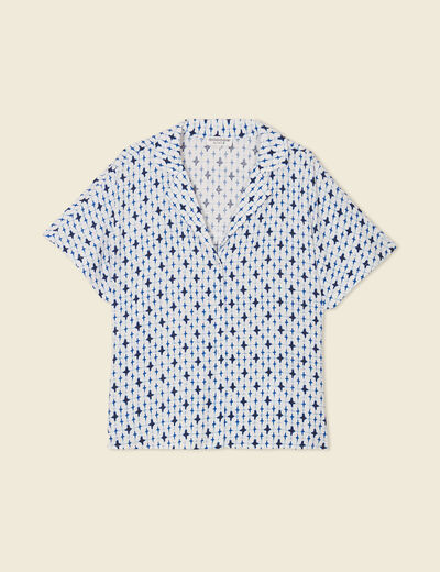 Chemise éco-responsable bleu femme