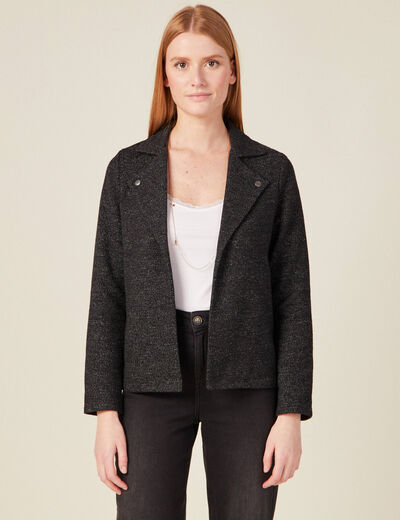 Gilet manches longues noir femme