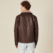 Blouson droit col aviateur marron homme