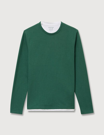 T-shirt manches longues vert homme