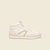 Baskets montantes plates ecru homme