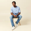 T-shirt manches courtes bleu gris homme