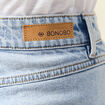 Short mom éco-responsable denim snow bleu femme