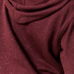 Sweat &agrave; capuche manches longues bordeaux femme