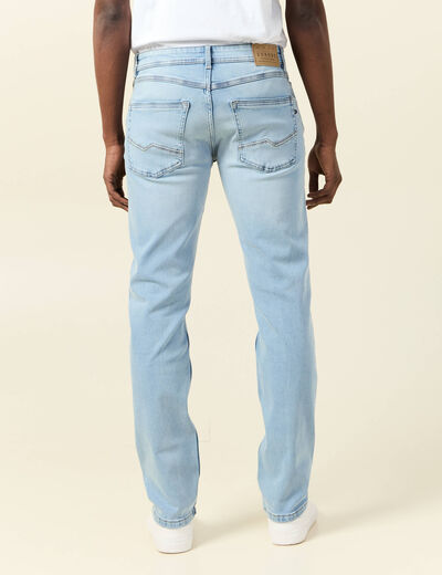 Jeans straight ultra stretch denim bleach homme