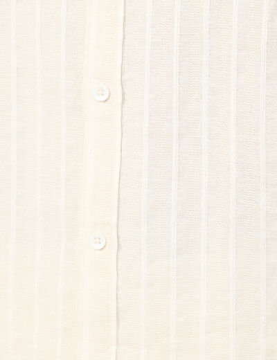 Chemise manches courtes ecru homme
