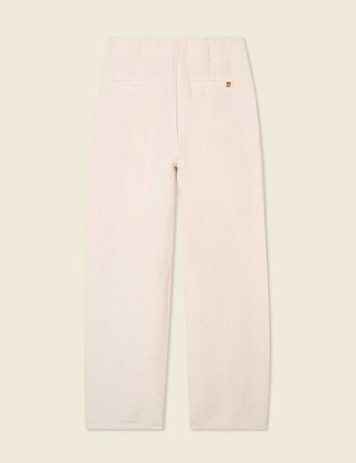 Pantalon large à pinces sable femme