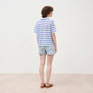 T-shirt manches courtes bleu ciel femme