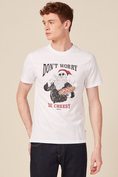 T-shirt manches courtes blanc homme