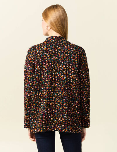 Gilet manches longues multicolore femme