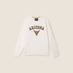 Sweat oversize col rond manches longues ecru homme