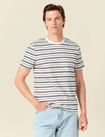 T-shirt manches courtes ecru homme