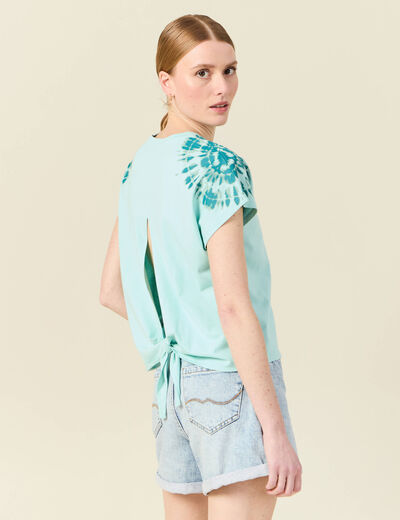 T-shirt éco-responsable vert pastel femme