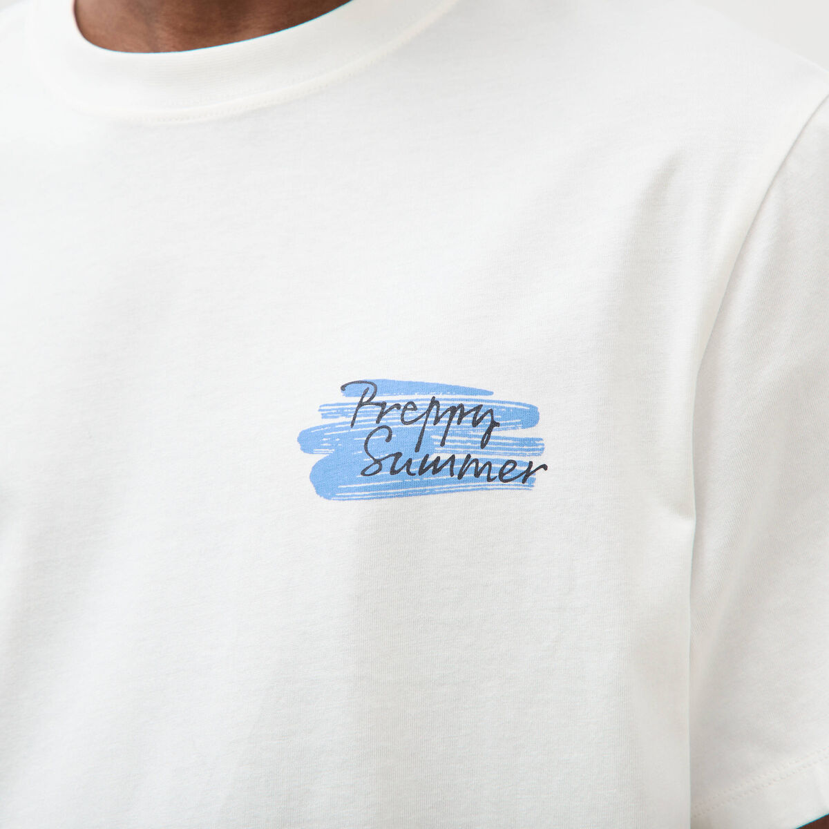 T-shirt en coton ecru homme