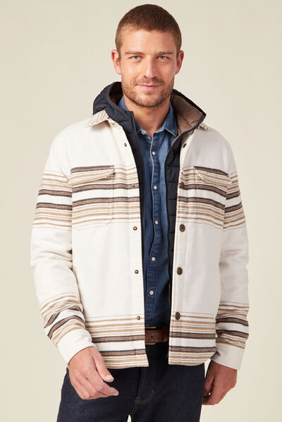 Surchemise éco-responsable ecru homme