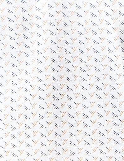 Polo cintr&eacute; en coton manches courtes blanc homme