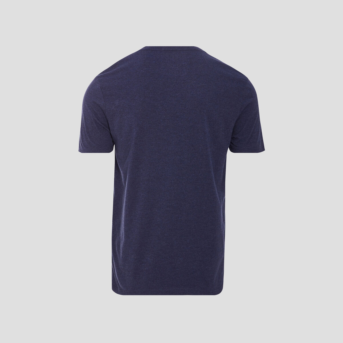 T-shirt cintr&eacute; col rond manches courtes bleu fonc&eacute; homme