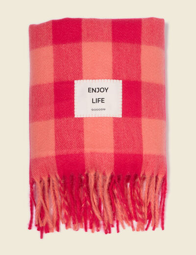 &Eacute;charpe rose corail femme