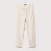 Pantalon large en velours ecru homme