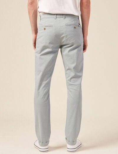 Pantalon chino longueur 32 bleu gris homme