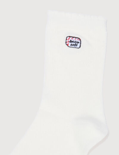 Chaussettes ecru femme