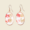 Boucles d'oreilles pendantes rouge femme
