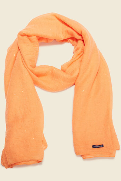 Foulard orange clair femme