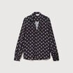 Blouse manches longues bleu marine femme
